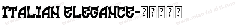 Italian elegance字体转换